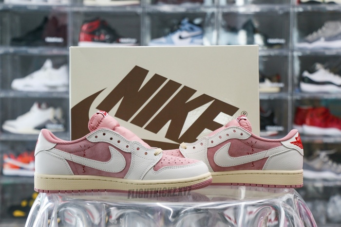 Travis Scott x Air Jordan 1 Low OG  Shy Pink  2025