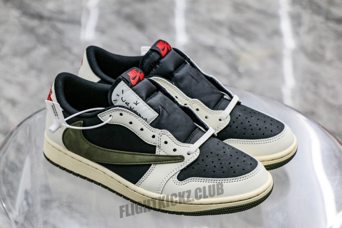 Travis Scott x Air Jordan 1 Low OG SP Olive（A2 Batch)