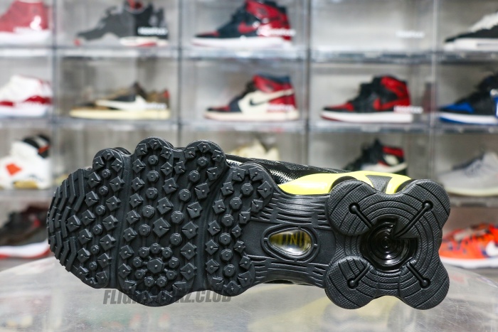 Nike Shox TL Black Dynamic Yellow Metallic Silver
