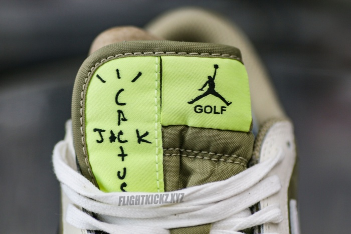Travis Scott x Air Jordan 1 Low Golf Neutral Olive GS（A1）
