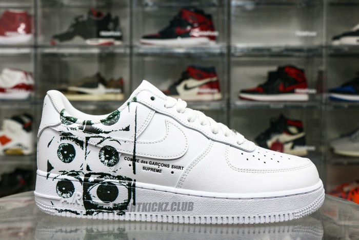 Suprem3 X Comme Des Garcons SHIRT X Air Force 1 Low Eyes