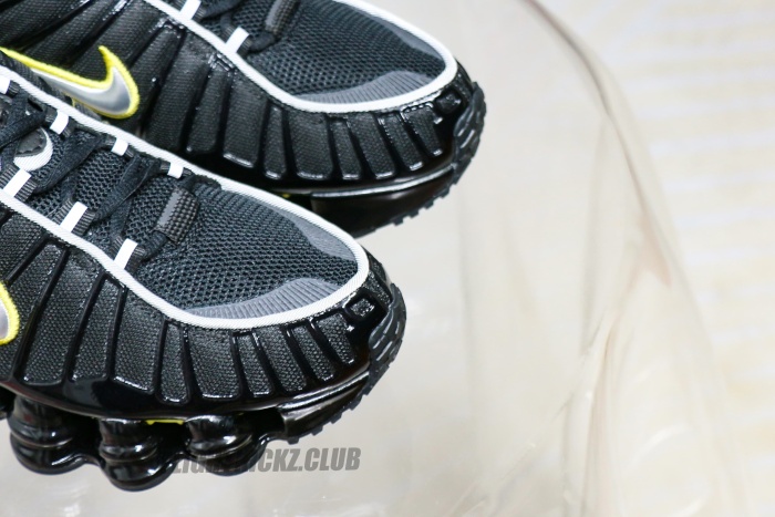 Nike Shox TL Black Dynamic Yellow Metallic Silver