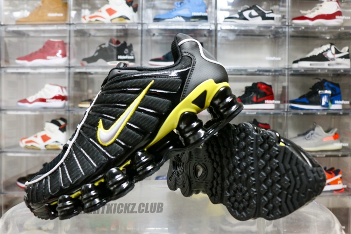 Nike Shox TL Black Dynamic Yellow Metallic Silver