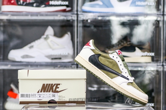 US Warehouse:Travis Scott x Air Jordan 1 ' Medium Olive' （A1）