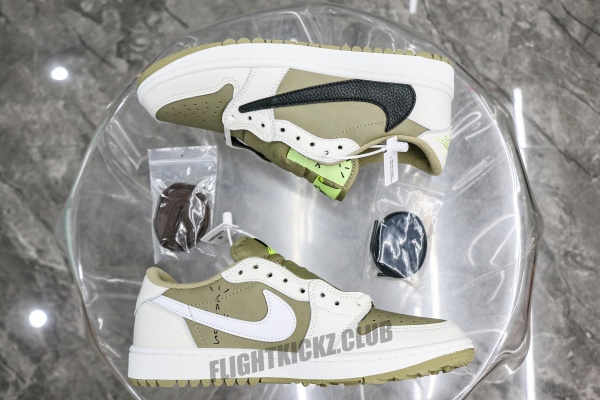 Travis Scott x Air Jordan 1 Low Golf Neutral Olive (A2 Batch)