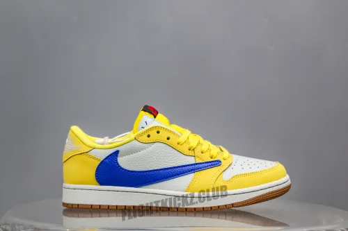 Travis Scott x Air Jordan 1 Retro Low OG SP “ElkinsCanary Yellow”（A2 Batch)