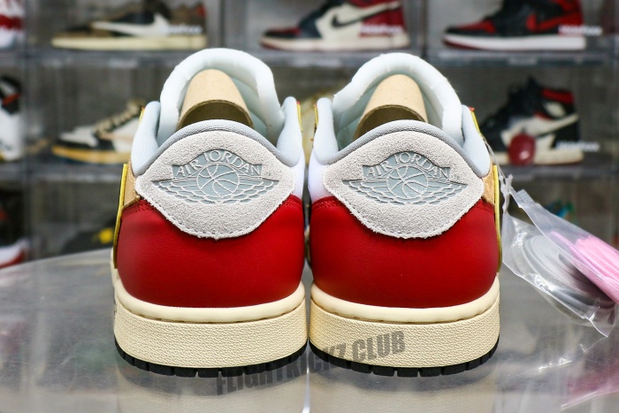 Off-White x Travis Scott x Union LA x Air Jordan 1 Low Black Whirt  Red
