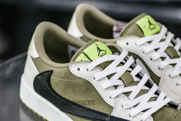 Travis Scott x Air Jordan 1 Low Golf Neutral Olive GS（A1）