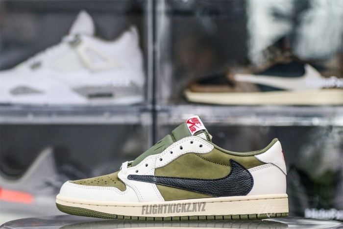 US Warehouse:Travis Scott x Air Jordan 1 ' Medium Olive' （A1）