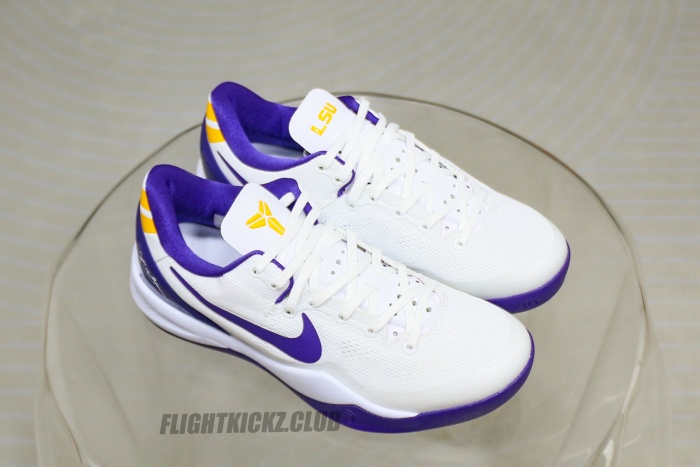 Nike Kobe 8 Protro “LSU White” PE (A1)