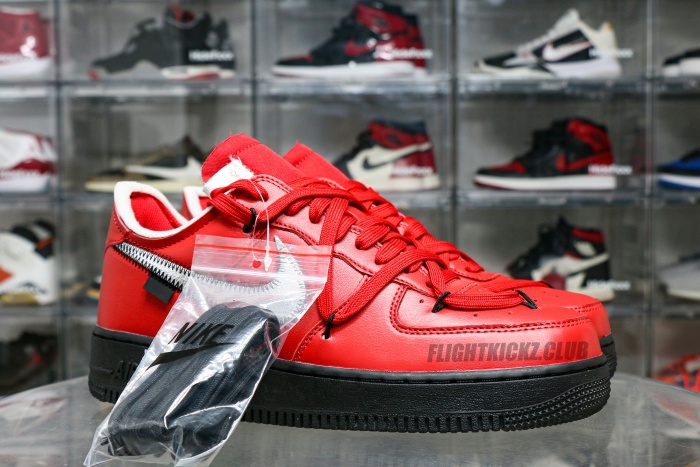 Off-White x Nike Air Force 1 “Crimson” Sample