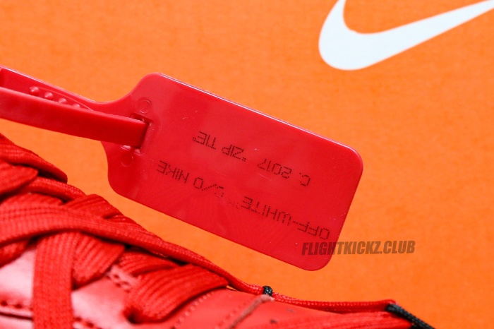 Off-White x Nike Air Force 1 “Crimson” Sample