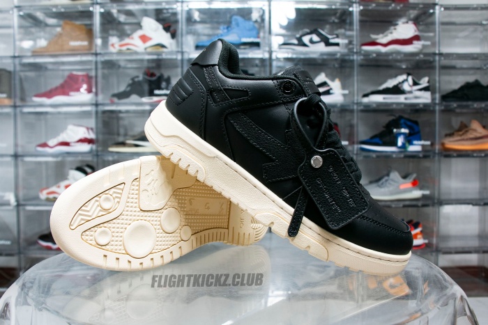 OFF-WHITE Out Of Office OOO Low Tops Black Gum