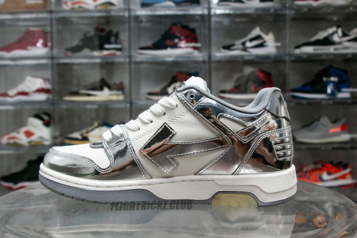 Off-White Out Of Office Low-Top Patent sneaker 'Silver White'