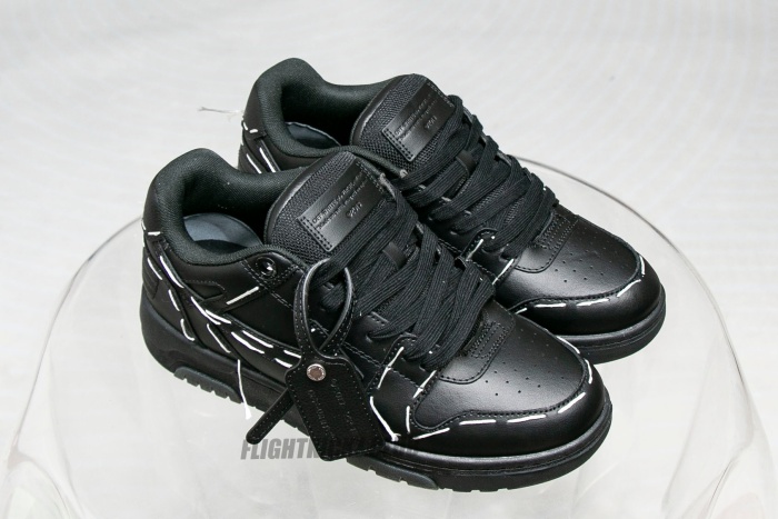Off-White Out Of Office OOO Low Tops Sartorial Stitching Black Black