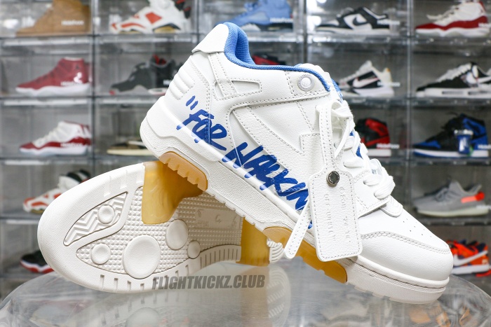 Off-White Out Of Office  OOO  Low Tops For Walking White White Dark Blue