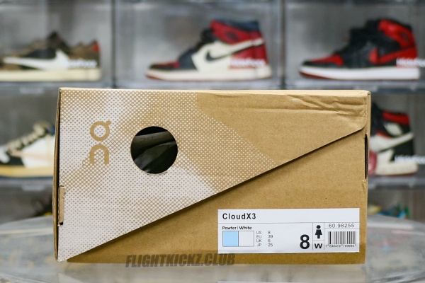 On Cloud X 3 Pewter White