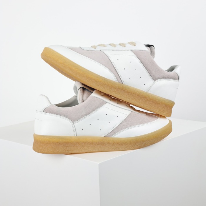 Maison Margiela MM6 White Beige Suede