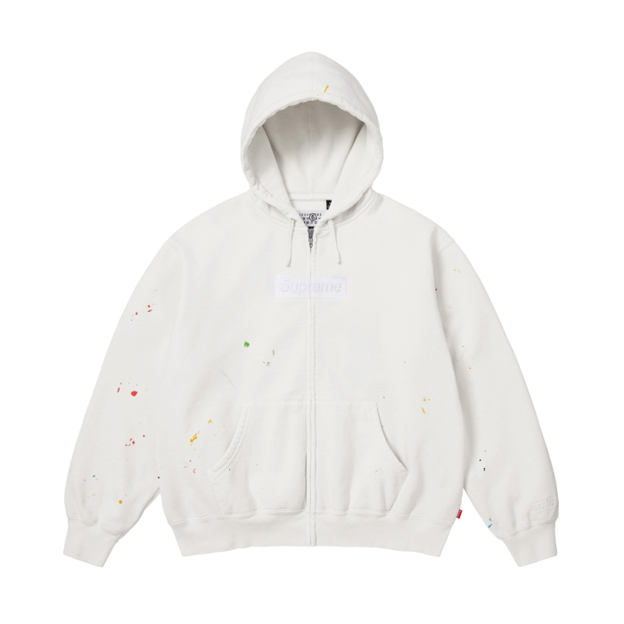Supreme MM6 Maison Margiela Box Logo Zip Up Hooded Sweatshirt