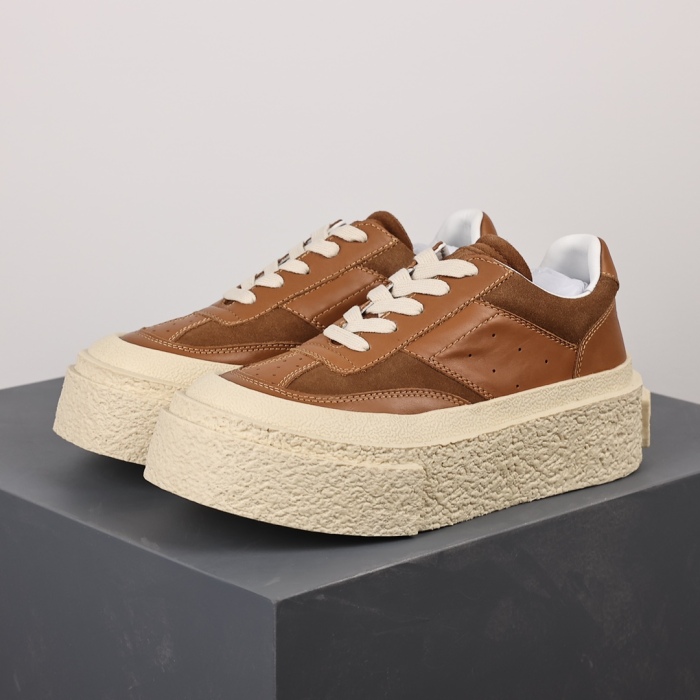 M@ison M@rgiela MM6 Tan Platform Sneakers