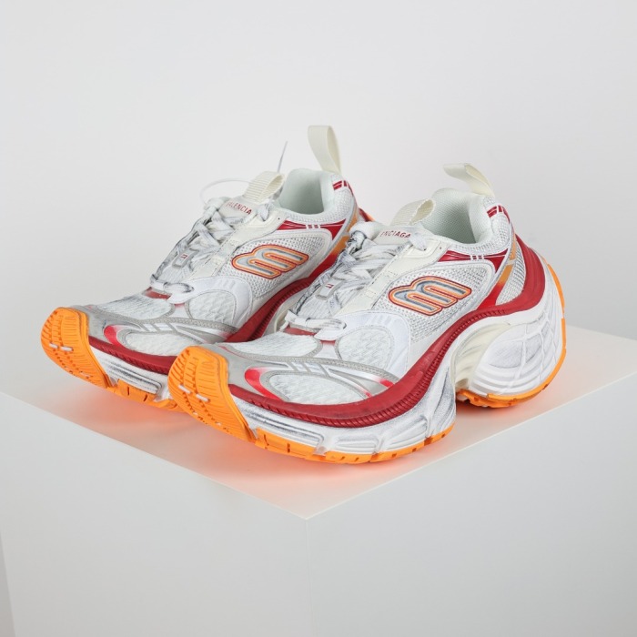 Balenciag* 10XL Sneaker  'Worn-Out - White Red Orange'