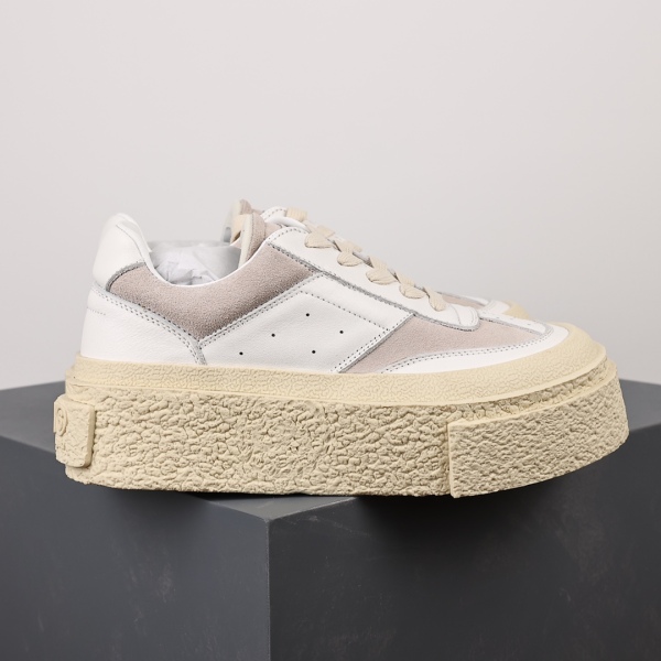 Maison Margiela MM6 Panelled Platform Sneakers ‘White Silver Birch’.