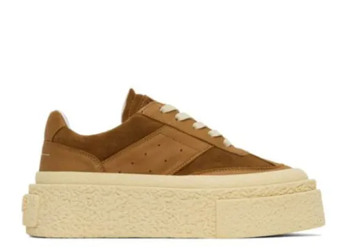 Maison Margiela MM6 Tan Platform Sneakers
