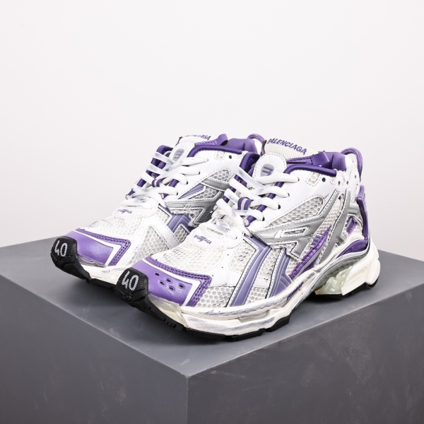 Balenciag* Runner Sneaker  Purple/Grey/White