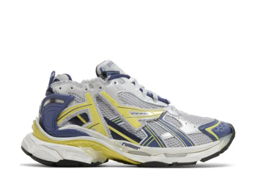 Balenciag* Runner Sneaker White Blue Yellow Grey Black