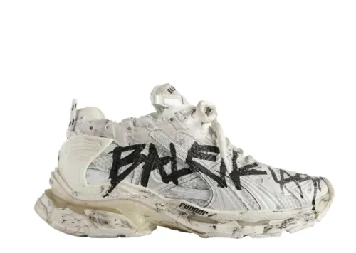 Balenciag* Runner Sneaker 'Graffiti - White Black'