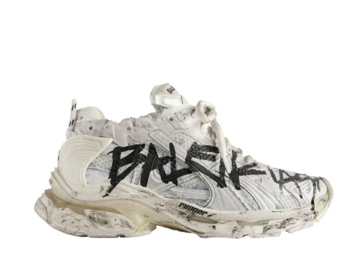 Balenciag* Runner Sneaker 'Graffiti - White Black'