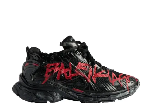 Balenciag* Runner Sneaker 'Graffiti - Black Red' 2023