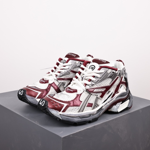 Balenciag* Runner Sneaker 'White Burgundy'