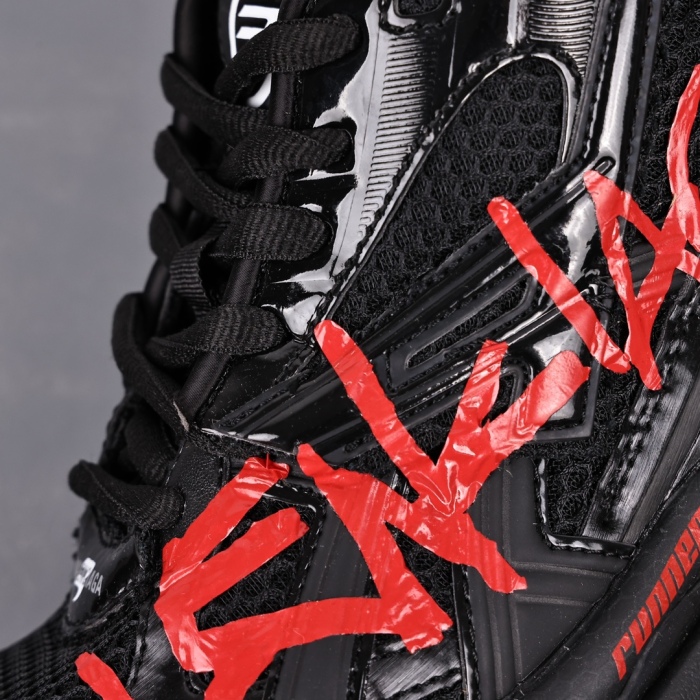 Balenciag* Runner Sneaker 'Graffiti - Black Red' 2023