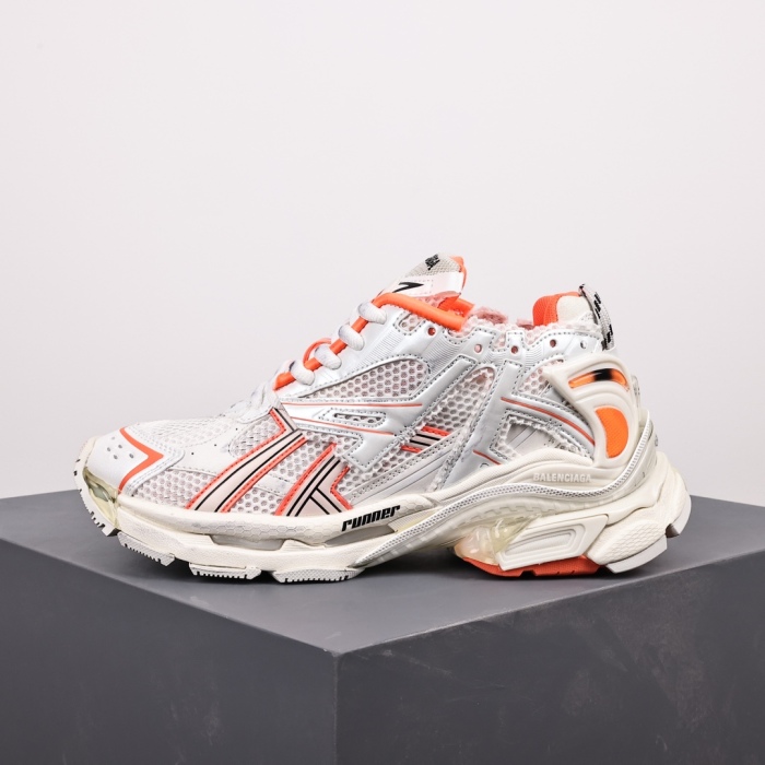 Balenciag* Runner Sneaker 'Eggshell Neon Orange'