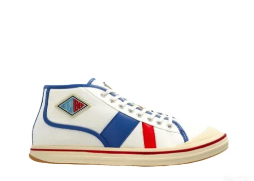 Botteg@ Venet@ Elliott White and Red Sporty Sneaker High