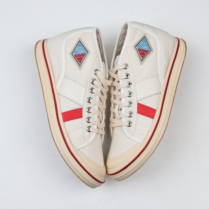 Botteg@ Venet@ Elliott White and Red Sporty Sneaker High
