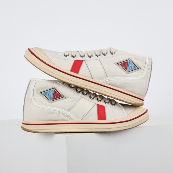 Botteg@ Venet@ Elliott White and Red Sporty Sneaker High