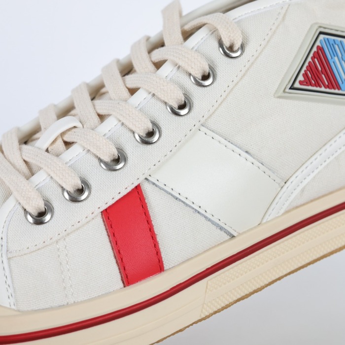Botteg@ Venet@ Elliott White and Red Sporty Sneaker High