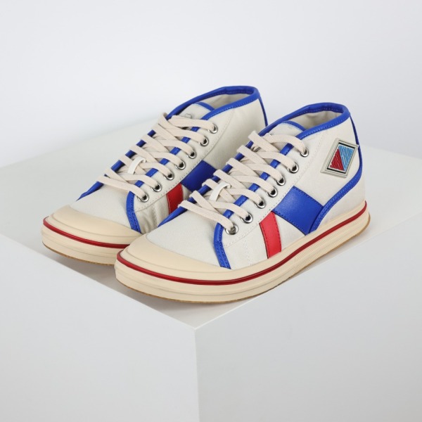 Botteg@ Venet@ Elliott White and Red Sporty Sneaker High