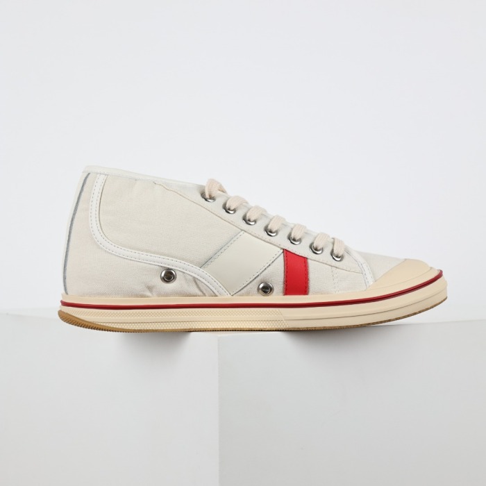 Botteg@ Venet@ Elliott White and Red Sporty Sneaker High