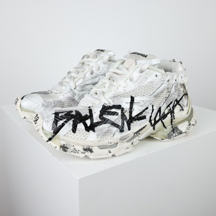 Balenciag* Runner Sneaker 'Graffiti - White Black'