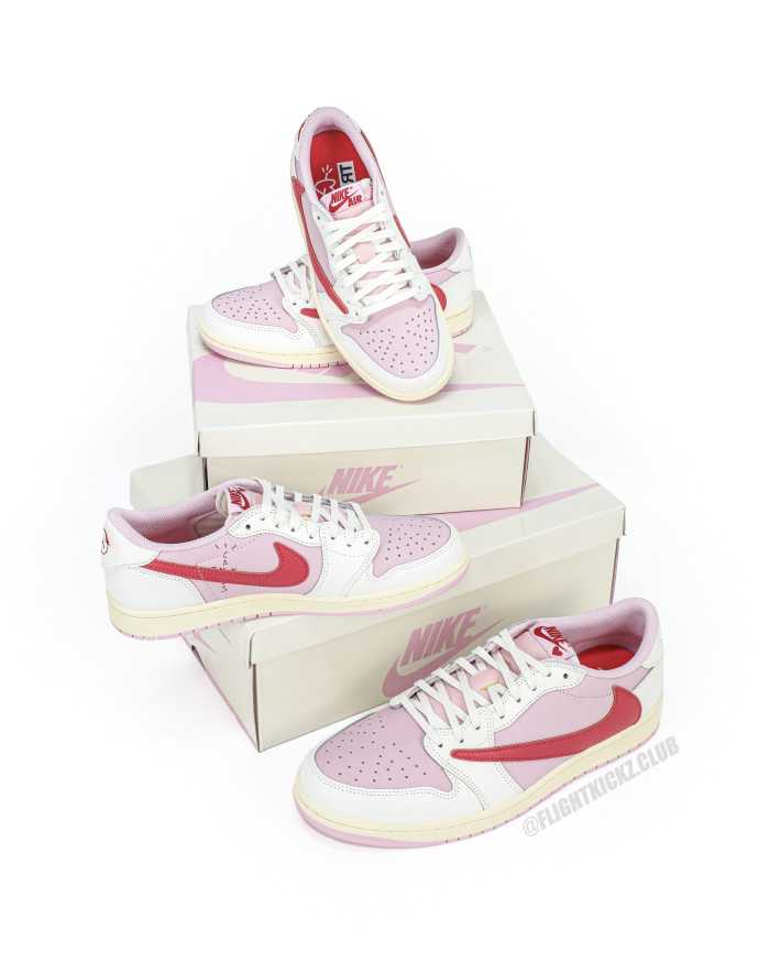 Travis Scott x Air Jordan 1 Low OG Shy Pink Pack Tropical Pink 2026 (A1)