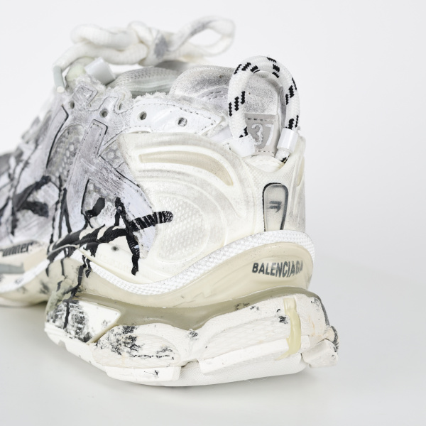 Balenciag* Runner Sneaker 'Graffiti - White Black'