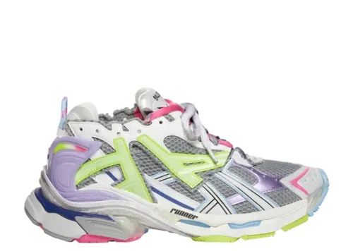 Balenciag* Runner Sneaker 'Grey Light Purple Neon Yellow'
