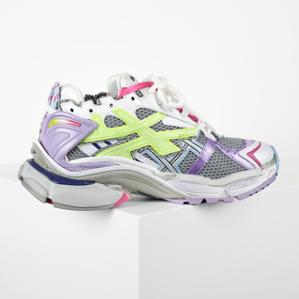 Balenciag* Runner Sneaker 'Grey Light Purple Neon Yellow'