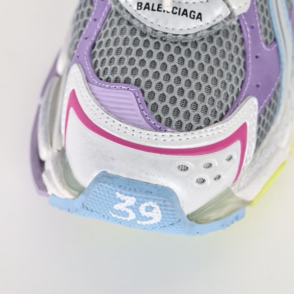 Balenciag* Runner Sneaker 'Grey Light Purple Neon Yellow'
