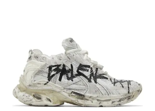 Balenciag* Runner Sneaker 'Graffiti - White Black'