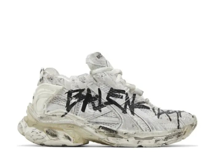 Balenciag* Runner Sneaker 'Graffiti - White Black'