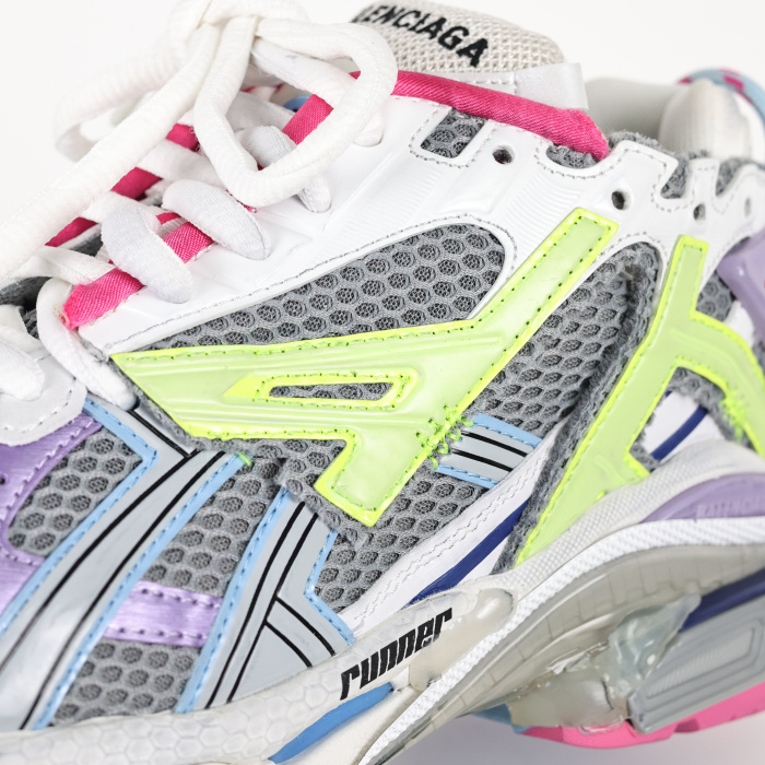 Balenciag* Runner Sneaker 'Grey Light Purple Neon Yellow'